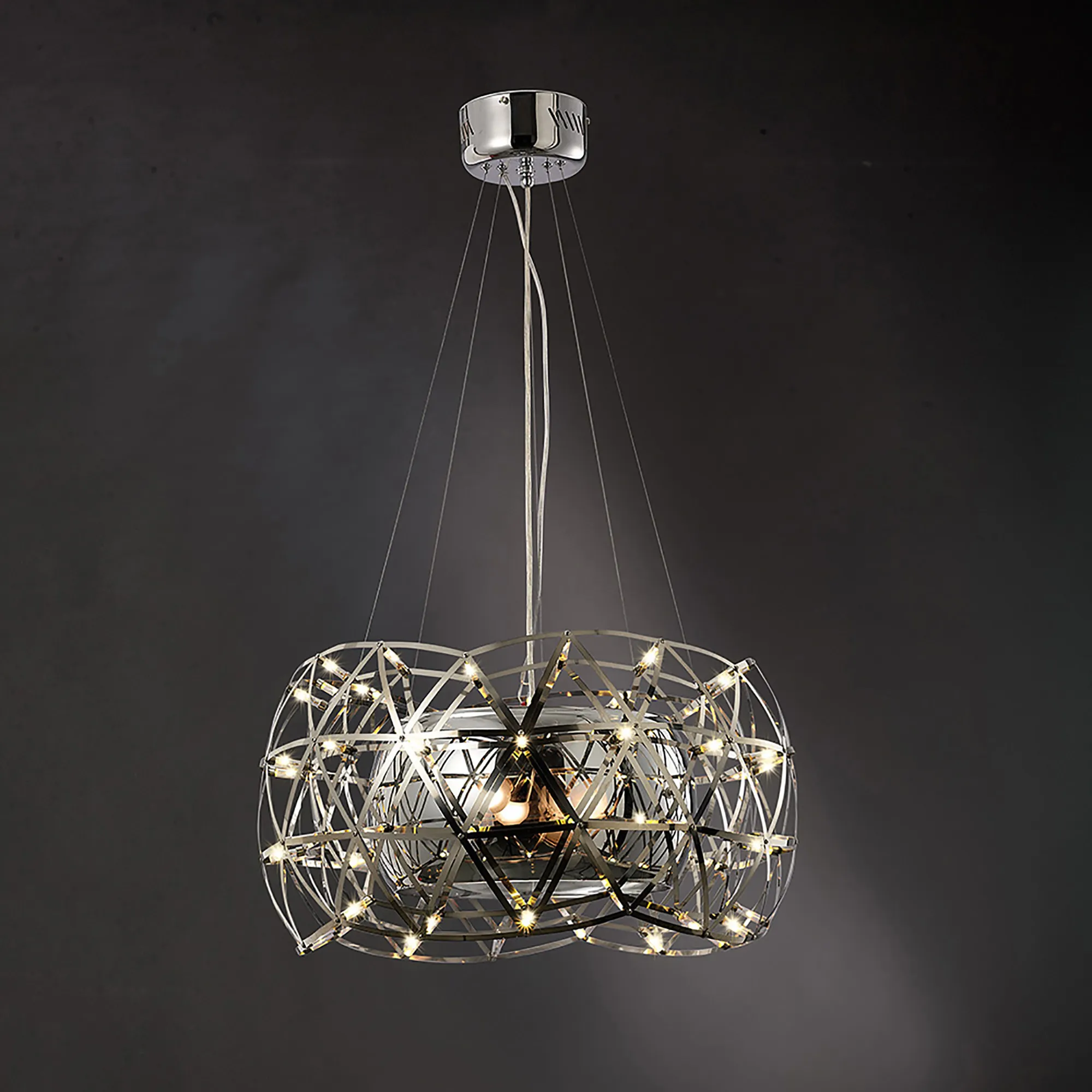 Atria Glass Pendant 3 Light IL30791  Diyas Atria